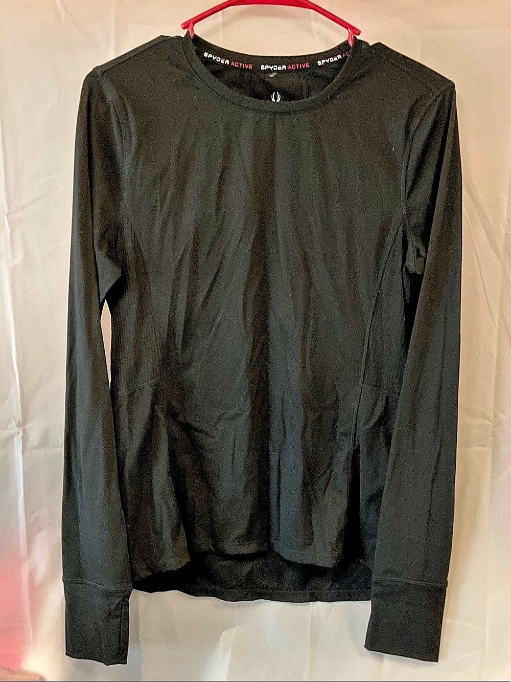 Spyder Active Women's Peached Jersey Long Sleeve Top with Thumbholes Long Sleeve